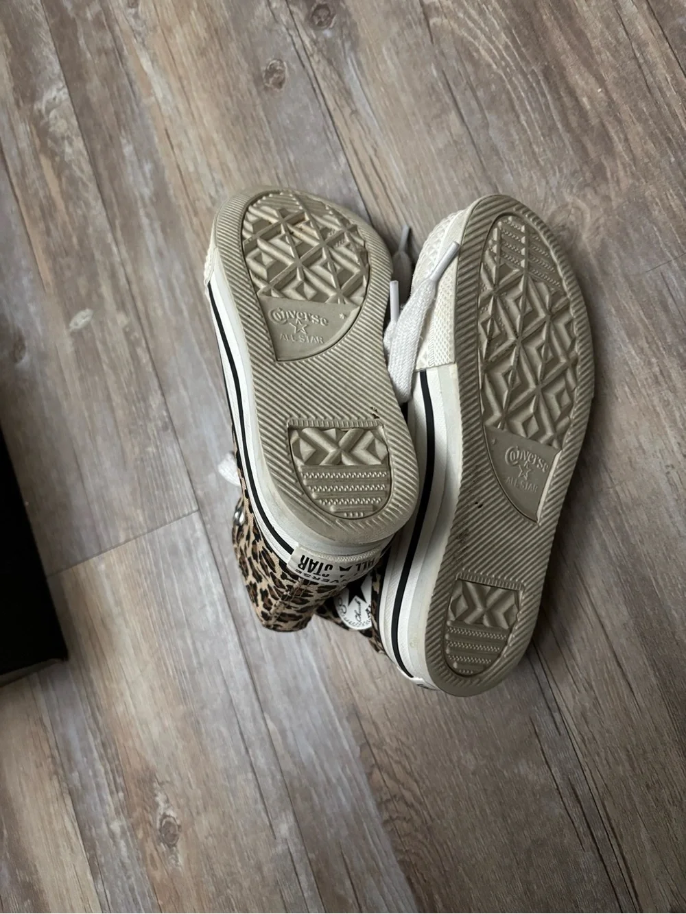 Converse Kids' Leopard-Print High Top Sneakers - Black & Tan